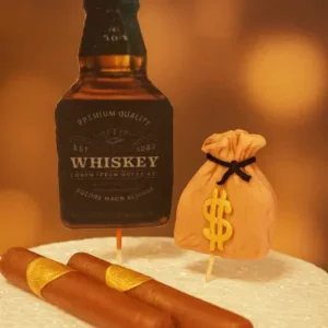 Набор мастичных топперов "Whiskey & Cigar"