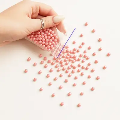 Посыпка “Розовые перламутровые шарики”