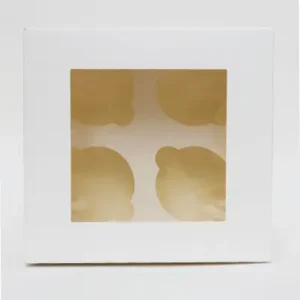 Коробка для 4 капкейков 17×17×9 см.