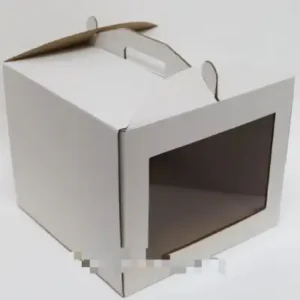 Коробка для торта с окошком размером 30×30×25 см