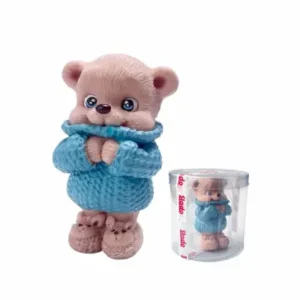 Декор для торта - Мишка в голубой кофте