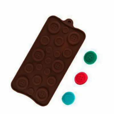 Силиконовая форма для льда и конфет “Пуговицы” (19 ячеек)