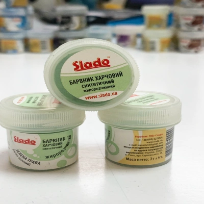 Жирорастворимый сухой краситель Slado, зелёная трава, 2 гр.