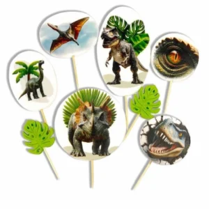 Украшения для торта «Эпоха динозавров», 8 шт.