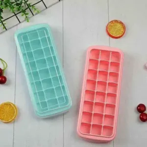 Силиконовая форма для льда с пластиковой крышкой