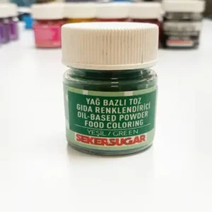 Жирорастворимый пищевой краситель Şeker Sugar (Турция), цвет зелёный, 7 гр.
