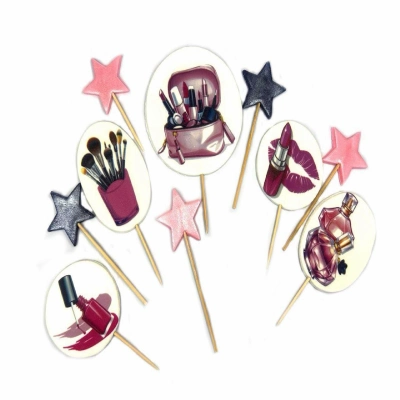 Косметика TOP — набор кондитерских украшений, 10 элементов.