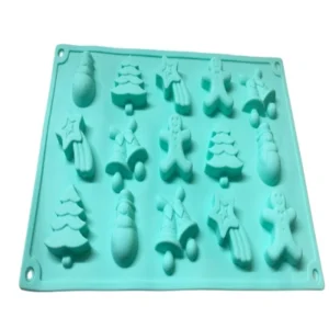 Силиконовая форма «Новый год» — 15 ячеек, 29×17 см, пищевой силикон.
