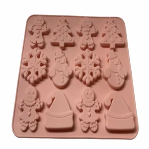 Силиконовая форма «Новый год» — 12 ячеек, размер 23,5×20 см