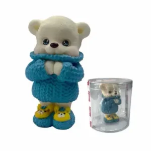 Декор для торта Белый мишка в голубой кофте