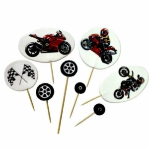 Мотоцикл TOP — набор кондитерских украшений, 8 элементов.