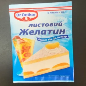 Желатин листовой Dr. Oetker, 10 гр (6 листов)