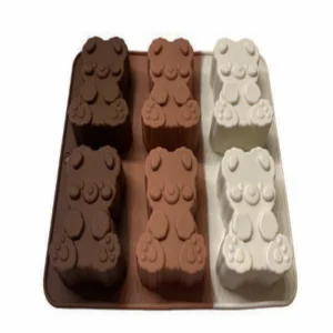 Форма силиконовая для десертов «Мишка Тедди» из 6 ячеек.
