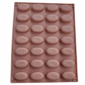 Форма силиконовая “Зёрна кофе”, 28 шт.