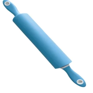 Скалка силиконовая голубая, длина 52 см.