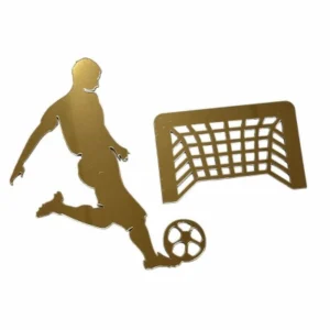 Золотой топпер «Футбол», футболист 10 см, ворота 4 см.