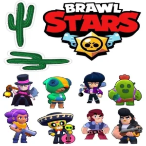 Вафельная картинка «Brawl Stars» на листе А4.