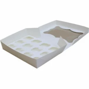 Коробка для 12 капкейков с окошком.