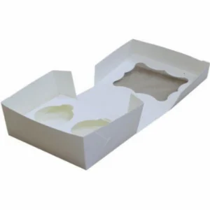 Коробка на 2 капкейка с окошком.