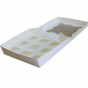 Коробка на 9 капкейков с окошком.