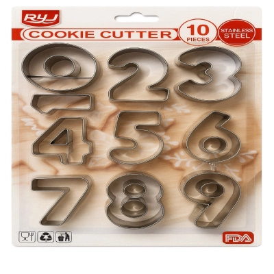 Набор вырубок «Цифры», 10 шт., высота 5 см.