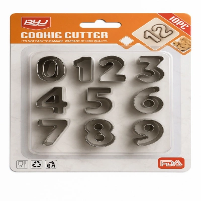 Набор вырубок «Цифры», 10 шт., высота 2,5 см.