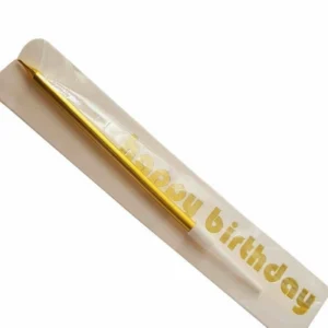 Свеча для бенто-торта золотая, 9 см.