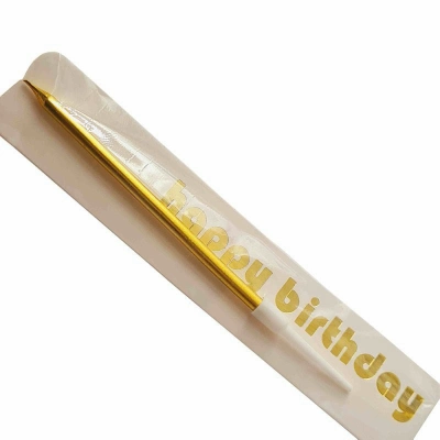 Свеча для бенто-торта золотая, 9 см.