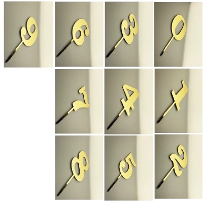 Топпер цифра 0 золотого цвета. 1шт — изображение 2