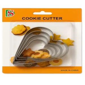 Набор вырубок «Сердце», 5 шт. (9 см, 8 см, 7 см, 6 см, 5 см).