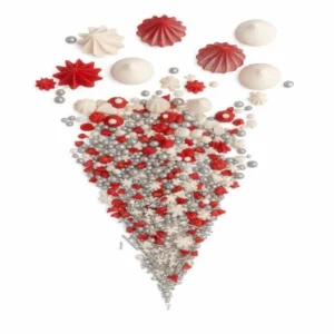 Зимняя посыпка с мини-безе в конус