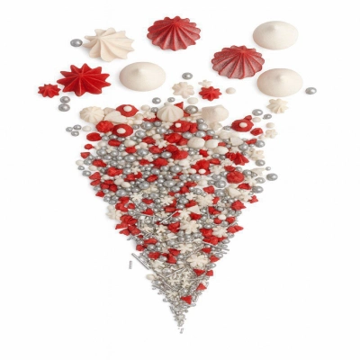 Зимняя посыпка с мини-безе в конус