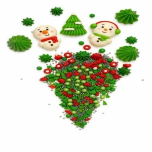 Праздничная посыпка со снеговичками и безе.