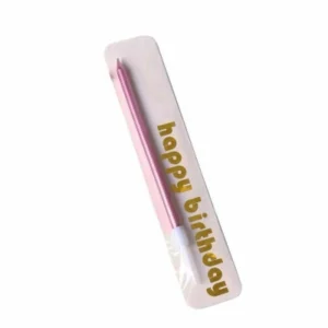 Свеча для бенто-торта, розовая, 9 см.