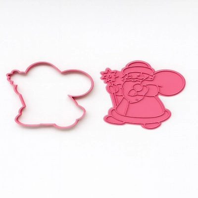 Вырубка с оттиском «Дед Мороз» 10 см. 1шт — изображение 2