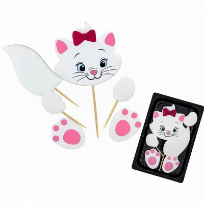 Кыцяняшка 2D — милая кондитерская украшение для детских тортов.