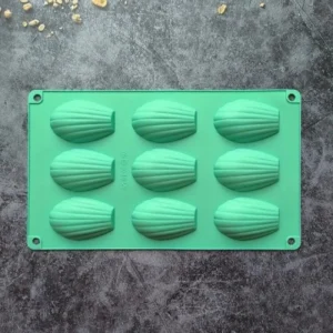 Силиконовая форма для мадлен, 9 ячеек.