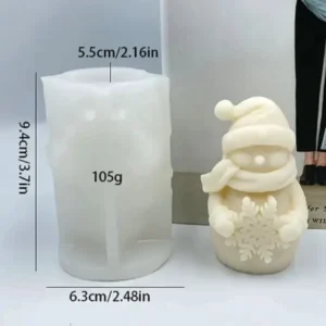 Силиконовый молд Снеговик 8,5 см.
