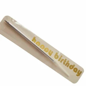 Свеча для бенто-торта серебряная, 9 см.