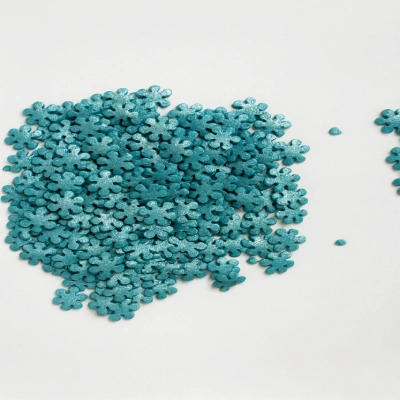 Посыпка «Снежинка перламутровая голубая»,