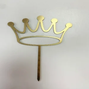Топпер корона, золото, высота 6 см (13 см с ножкой).