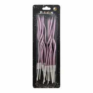 Свечи волнистые хром розовые.