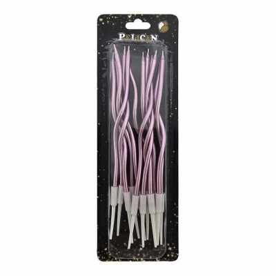 Свечи волнистые хром розовые.