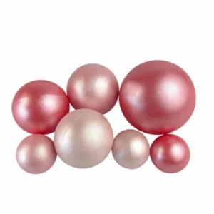 Набор кондитерских украшений «Шоколадные сферы трио перламутровые розовые».