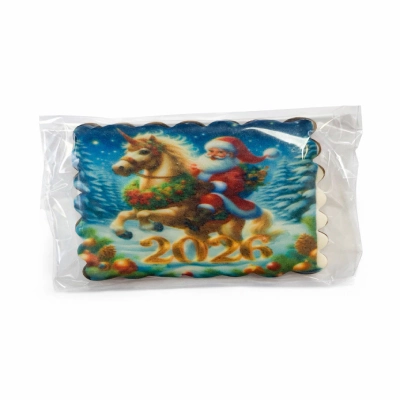 Имбирный пряник с прямой пищевой печатью, размер 7×7 см.