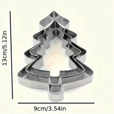 Металлическая вырубка «Ёлочка», набор 3 шт.