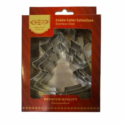 Металлическая вырубка «Ёлочка», набор 3 шт.