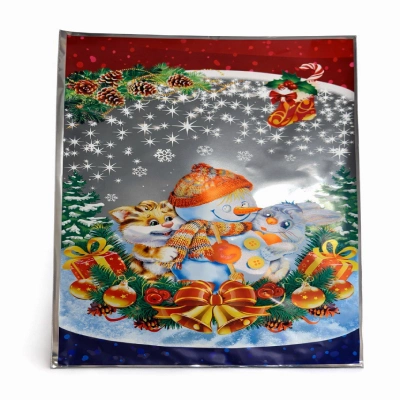 Полипропиленовый пакет «Новый год». Размер 250×400 мм, плотность 25 мкм.