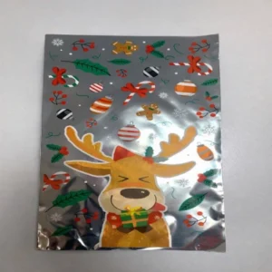 Полипропиленовый пакет с новогодним дизайном. Размер 200×350 мм, плотность 25 мкм.