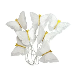 Вафельные белые бабочки, 7 шт.